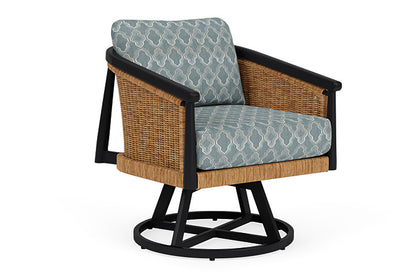 Lloyd Flanders - Galloway Swivel Lounge Chair In Tortoiseshell Finish With Luna Mist Fabric - 2390801112070 view 1