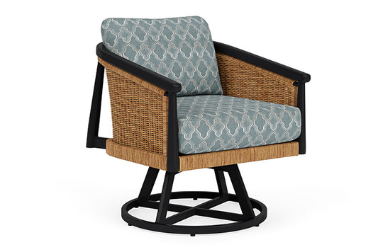 Lloyd Flanders - Galloway Swivel Lounge Chair In Tortoiseshell Finish With Luna Mist Fabric - 2390801112070 view 1