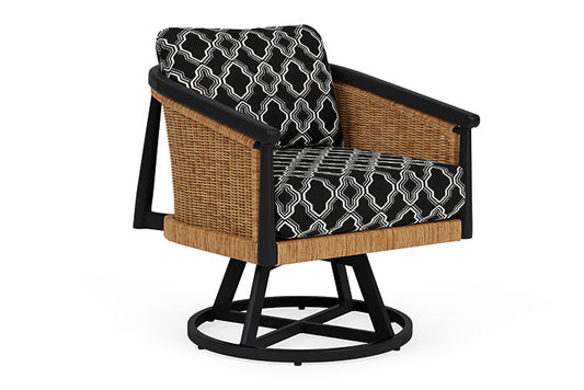 Lloyd Flanders - Galloway Swivel Lounge Chair In Tortoiseshell Finish With Luna Onyx Fabric - 2390801112071 view 1