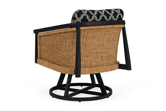 Lloyd Flanders - Galloway Swivel Lounge Chair In Tortoiseshell Finish With Luna Onyx Fabric - 2390801112071 view 2