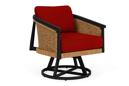Lloyd Flanders - Galloway Swivel Lounge Chair In Tortoiseshell Finish With Partyline Lollipop Fabric - 2390801112054 view 1