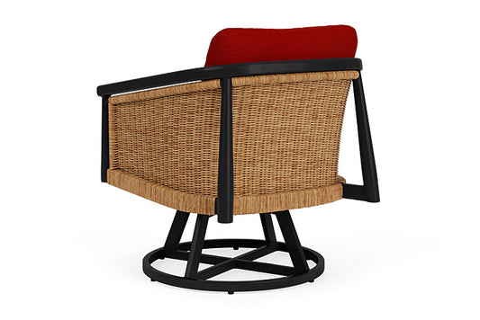 Lloyd Flanders - Galloway Swivel Lounge Chair In Tortoiseshell Finish With Partyline Lollipop Fabric - 2390801112054 view 2