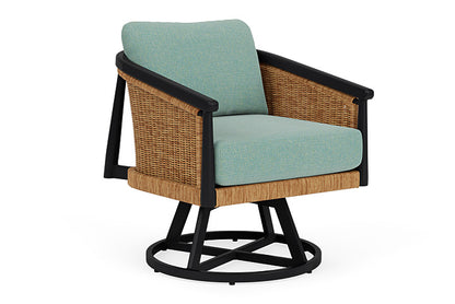 Lloyd Flanders - Galloway Swivel Lounge Chair In Tortoiseshell Finish With Pavian Pool Fabric - 2390801112045 view 1