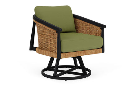Lloyd Flanders - Galloway Swivel Lounge Chair In Tortoiseshell Finish With Reflections Grass Fabric - 2390801112051 view 1