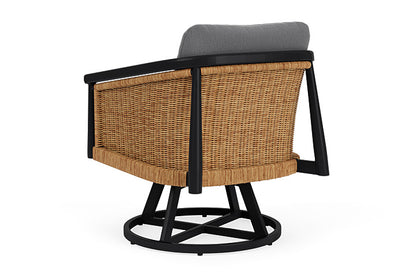 Lloyd Flanders - Galloway Swivel Lounge Chair In Tortoiseshell Finish With Remy Graphite Fabric - 2390801112003 view 2