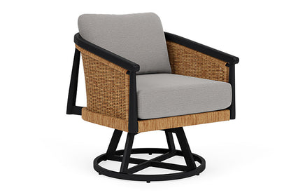 Lloyd Flanders - Galloway Swivel Lounge Chair In Tortoiseshell Finish With Remy Shadow Fabric - 2390801112004 view 1