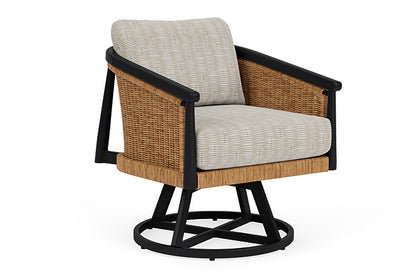 Lloyd Flanders - Galloway Swivel Lounge Chair In Tortoiseshell Finish With Romulo Mineral Fabric - 2390801112050 view 1