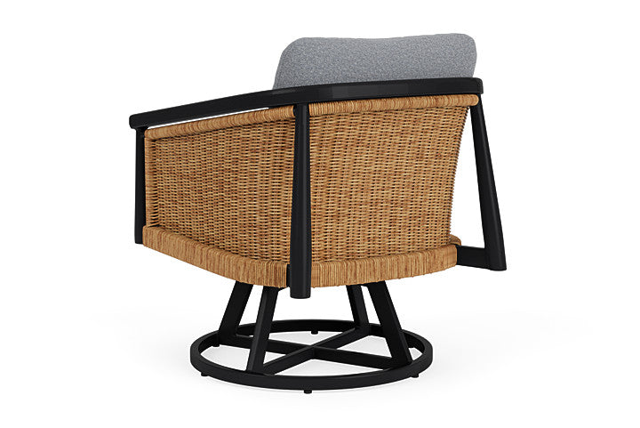 Lloyd Flanders - Galloway Swivel Lounge Chair In Tortoiseshell Finish With Rumba Stonewashed Fabric - 2390801112006 view 2