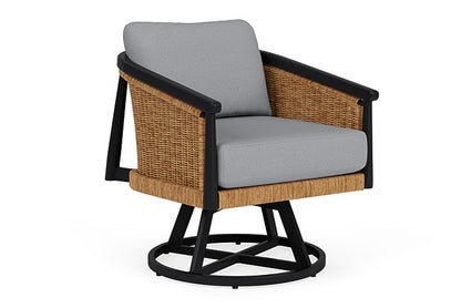 Lloyd Flanders - Galloway Swivel Lounge Chair In Tortoiseshell Finish With Sandberg Pewter Fabric - 2390801112029 view 1