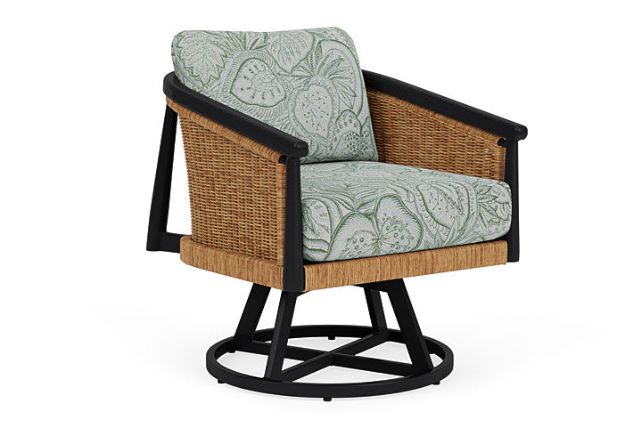 Lloyd Flanders - Galloway Swivel Lounge Chair In Tortoiseshell Finish With Sensibility Spring Fabric - 2390801112081 view 1