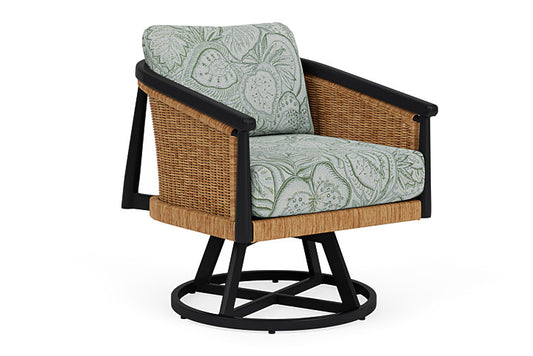 Lloyd Flanders - Galloway Swivel Lounge Chair In Tortoiseshell Finish With Sensibility Spring Fabric - 2390801112081 view 1