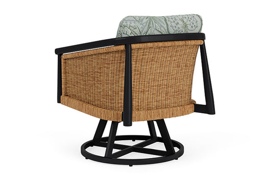 Lloyd Flanders - Galloway Swivel Lounge Chair In Tortoiseshell Finish With Sensibility Spring Fabric - 2390801112081 view 2