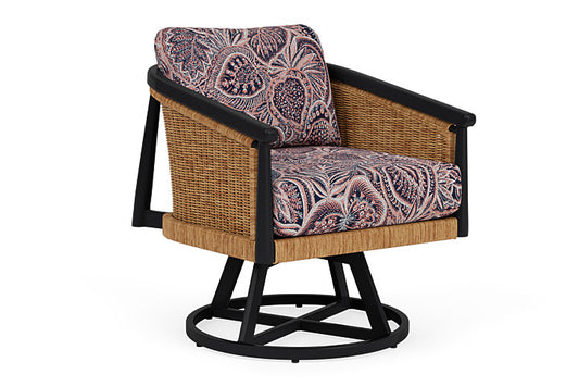 Lloyd Flanders - Galloway Swivel Lounge Chair In Tortoiseshell Finish With Sensiblity Splendor Fabric - 2390801112082 view 1