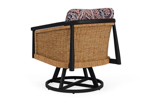 Lloyd Flanders - Galloway Swivel Lounge Chair In Tortoiseshell Finish With Sensiblity Splendor Fabric - 2390801112082 view 2
