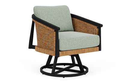 Lloyd Flanders - Galloway Swivel Lounge Chair In Tortoiseshell Finish With Serene Spa Fabric - 2390801112031 view 1