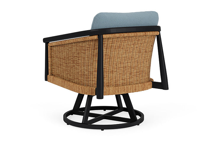 Lloyd Flanders - Galloway Swivel Lounge Chair In Tortoiseshell Finish With Unearth Mist Fabric - 2390801112068 view 2