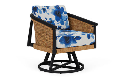 Lloyd Flanders - Galloway Swivel Lounge Chair In Tortoiseshell Finish With Watercolor Blossom Capri Fabric - 239080111672 view 1