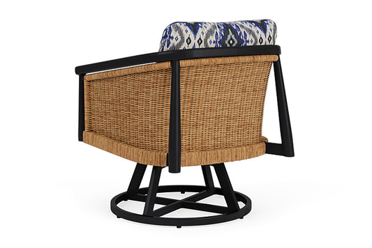 Lloyd Flanders - Galloway Swivel Lounge Chair In Tortoiseshell Finish With Yoko Mediterranean Fabric - 239080111705 view 2