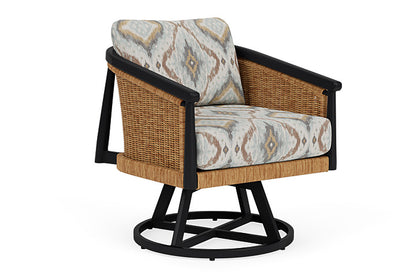 Lloyd Flanders - Galloway Swivel Lounge Chair In Tortoiseshell Finish With Yoko Mist Fabric - 239080111727 view 1