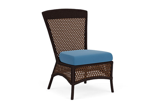 Lloyd Flanders - Grand Traverse Armless Dining Chair In Caramel Finish With Bamboo Bay Sky Fabric - 713070362007 view 1