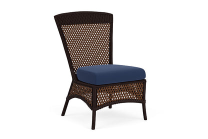 Lloyd Flanders - Grand Traverse Armless Dining Chair In Caramel Finish With Beach Navy Fabric - 713070362013 view 1