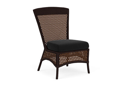 Lloyd Flanders - Grand Traverse Armless Dining Chair In Caramel Finish With Canvas Black Fabric - 71307036157 view 1