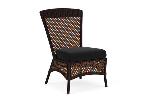 Lloyd Flanders - Grand Traverse Armless Dining Chair In Caramel Finish With Canvas Black Fabric - 71307036157 view 1