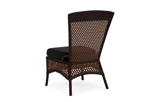 Lloyd Flanders - Grand Traverse Armless Dining Chair In Caramel Finish With Canvas Black Fabric - 71307036157 view 2
