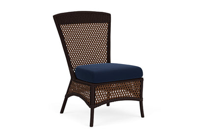 Lloyd Flanders - Grand Traverse Armless Dining Chair In Caramel Finish With Decorline Navy Fabric - 713070362019 view 1
