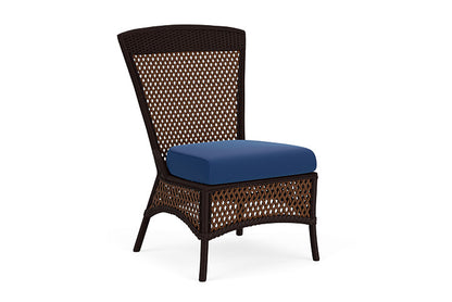 Lloyd Flanders - Grand Traverse Armless Dining Chair In Caramel Finish With Flagship Lapis Fabric - 713070361813 view 1