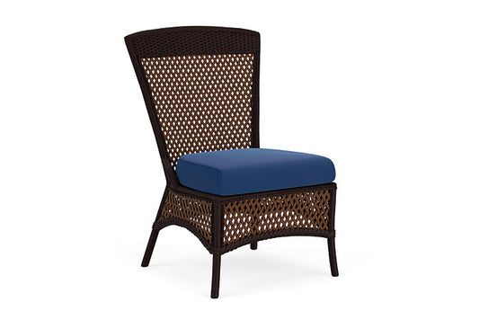 Lloyd Flanders - Grand Traverse Armless Dining Chair In Caramel Finish With Flagship Lapis Fabric - 713070361813 view 1