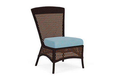 Lloyd Flanders - Grand Traverse Armless Dining Chair In Caramel Finish With Leeds Light Blue Fabric - 713070362058 view 1