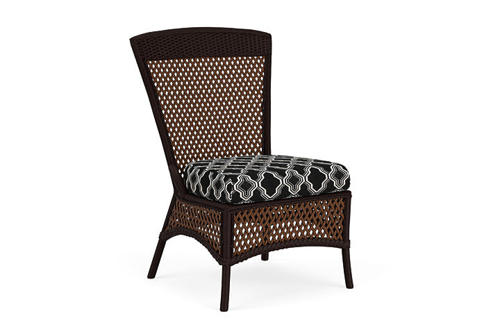 Lloyd Flanders - Grand Traverse Armless Dining Chair In Caramel Finish With Luna Onyx Fabric - 713070362071 view 1