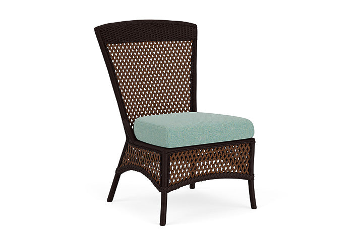 Lloyd Flanders - Grand Traverse Armless Dining Chair In Caramel Finish With Pavian Pool Fabric - 713070362045 view 1