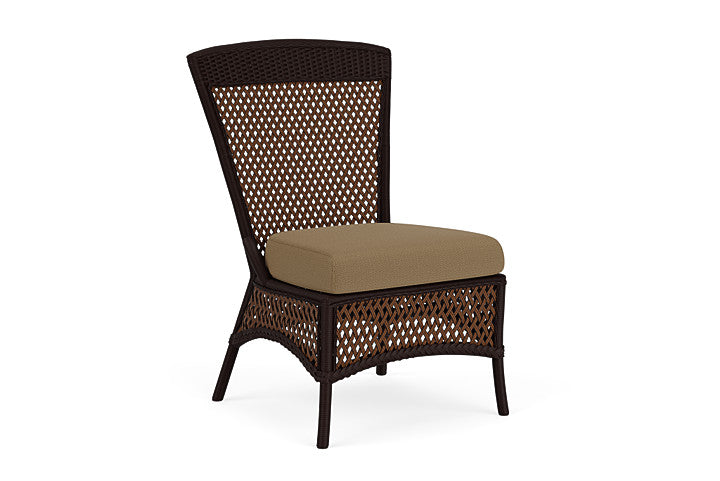 Lloyd Flanders - Grand Traverse Armless Dining Chair In Caramel Finish With Reflections Straw Fabric - 713070362053 view 1