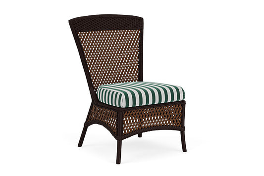 Lloyd Flanders - Grand Traverse Armless Dining Chair In Caramel Finish With Safari/White Stripe Fabric - 71307036269 view 1