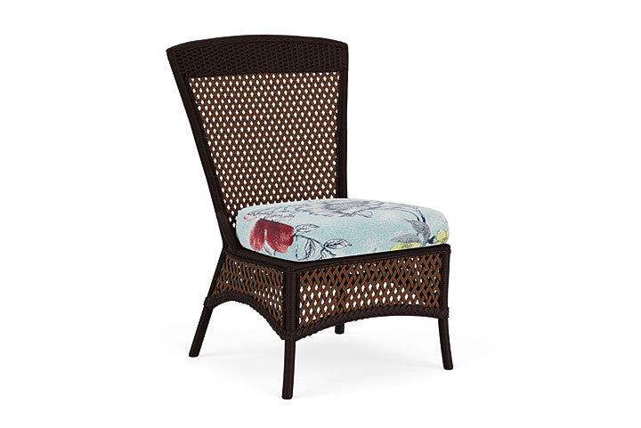 Lloyd Flanders - Grand Traverse Armless Dining Chair In Caramel Finish With Serena Floral Meadow Fabric - 713070362079 view 1