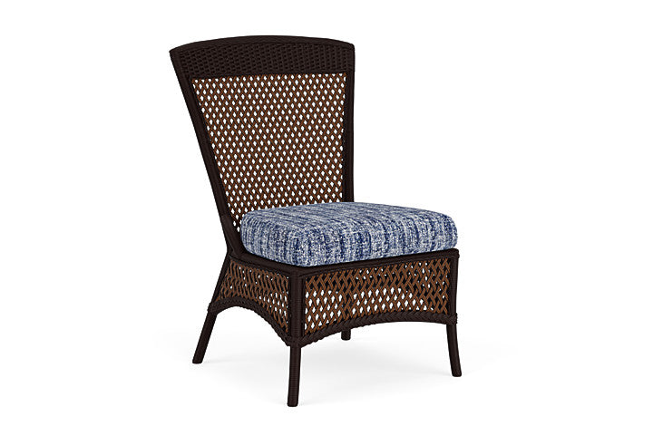 Lloyd Flanders - Grand Traverse Armless Dining Chair In Caramel Finish With Visions Cobalt Fabric - 71307036683 view 1