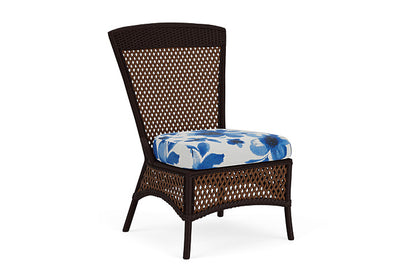 Lloyd Flanders - Grand Traverse Armless Dining Chair In Caramel Finish With Watercolor Blossom Capri Fabric - 71307036672 view 1