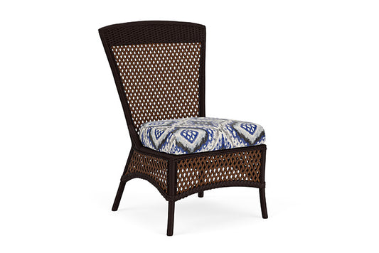 Lloyd Flanders - Grand Traverse Armless Dining Chair In Caramel Finish With Yoko Mediterranean Fabric - 71307036705 view 1