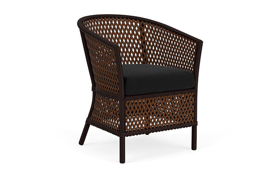 Lloyd Flanders - Grand Traverse Barrel Dining Chair In Caramel Finish With Canvas Black Fabric - 71313036157 view 1