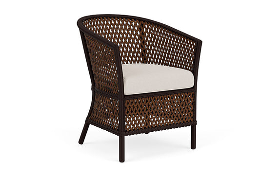 Lloyd Flanders - Grand Traverse Barrel Dining Chair In Caramel Finish With Canvas Canvas Fabric - 71313036319 view 1