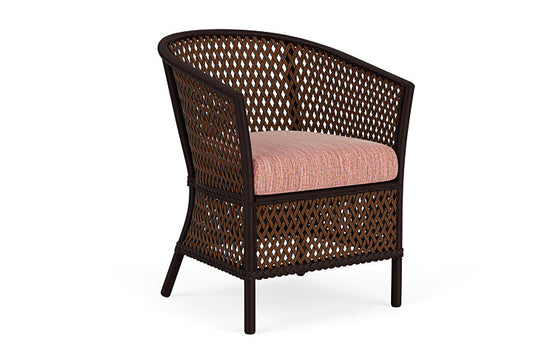 Lloyd Flanders - Grand Traverse Barrel Dining Chair In Caramel Finish With Friendly Carnival Fabric - 713130362043 view 1