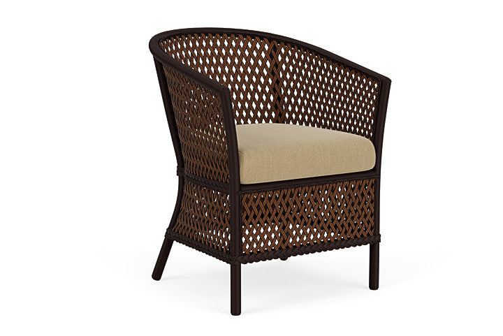 Lloyd Flanders - Grand Traverse Barrel Dining Chair In Caramel Finish With Loveboat Saffron Fabric - 713130362009 view 1
