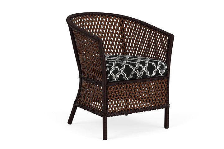 Lloyd Flanders - Grand Traverse Barrel Dining Chair In Caramel Finish With Luna Onyx Fabric - 713130362071 view 1
