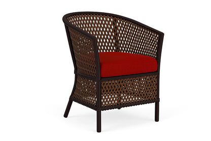 Lloyd Flanders - Grand Traverse Barrel Dining Chair In Caramel Finish With Partyline Lollipop Fabric - 713130362054 view 1