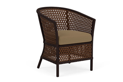 Lloyd Flanders - Grand Traverse Barrel Dining Chair In Caramel Finish With Reflections Straw Fabric - 713130362053 view 1
