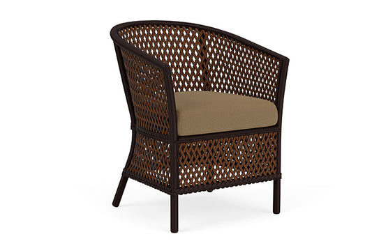 Lloyd Flanders - Grand Traverse Barrel Dining Chair In Caramel Finish With Reflections Straw Fabric - 713130362053 view 1