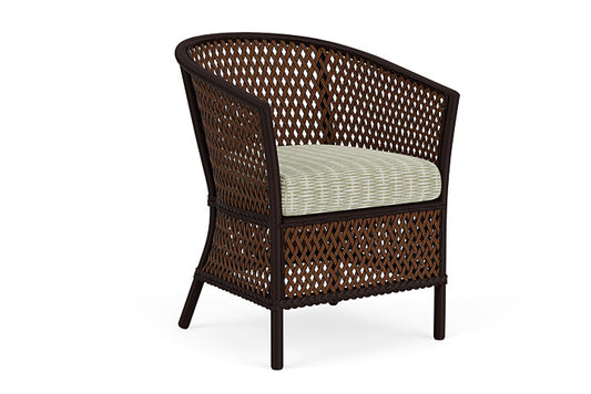 Lloyd Flanders - Grand Traverse Barrel Dining Chair In Caramel Finish With Romulo Laurel Fabric - 713130362049 view 1