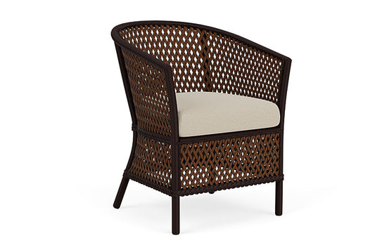 Lloyd Flanders - Grand Traverse Barrel Dining Chair In Caramel Finish With Rumba Straw Fabric - 713130362008 view 1